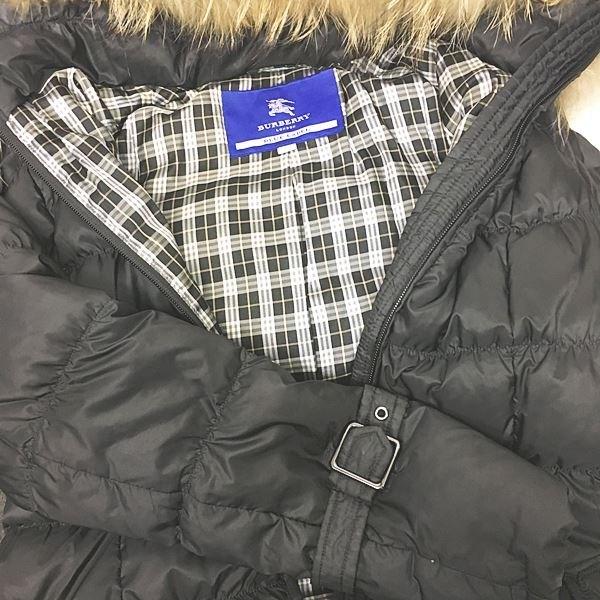 公式 バーバリーブルーレーベル Burberry Blue Label ダウンコート ダウンジャケット ノバチェック裏地 フーディ ファー 黒 38 09 Ecr2 レディース 気質アップ Www Thedailyspud Com