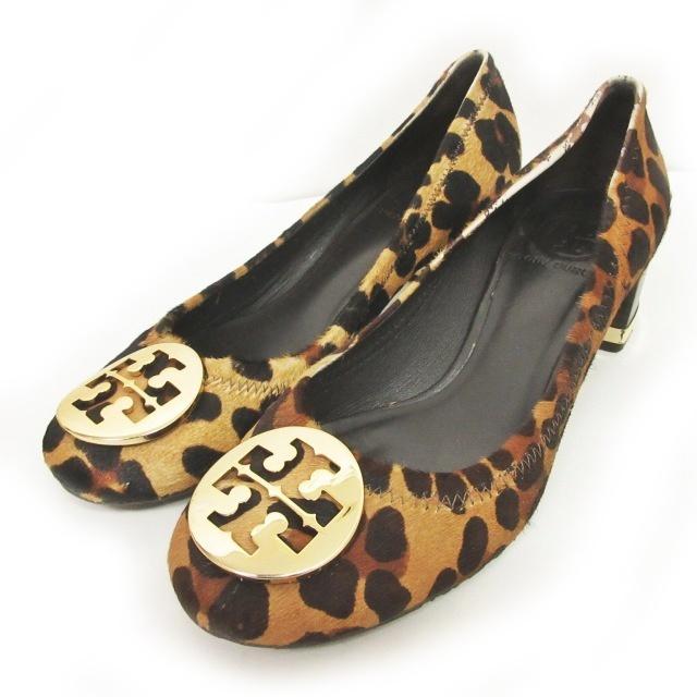 中古 トリーバーチ TORY BURCH パンプス シューズ チャンキーヒール
