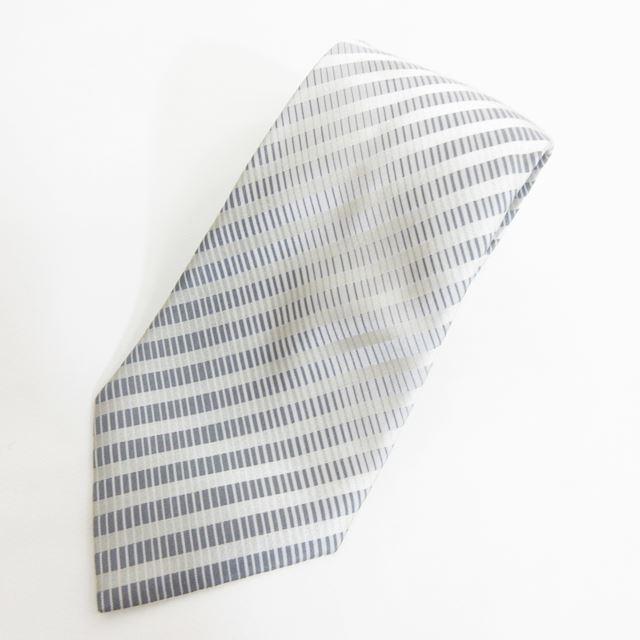 中古 ジョルジオアルマーニ GIORGIO ARMANI 美品 ネクタイ レギュラータイ レジメンタルストライプ シルク ビジネス グレー 0327 メンズ 【 :049-902203200038:ブランド古着販売のベクトル 通販 Simple グレー シルバー 小紋柄 ストライプ シルク 中古