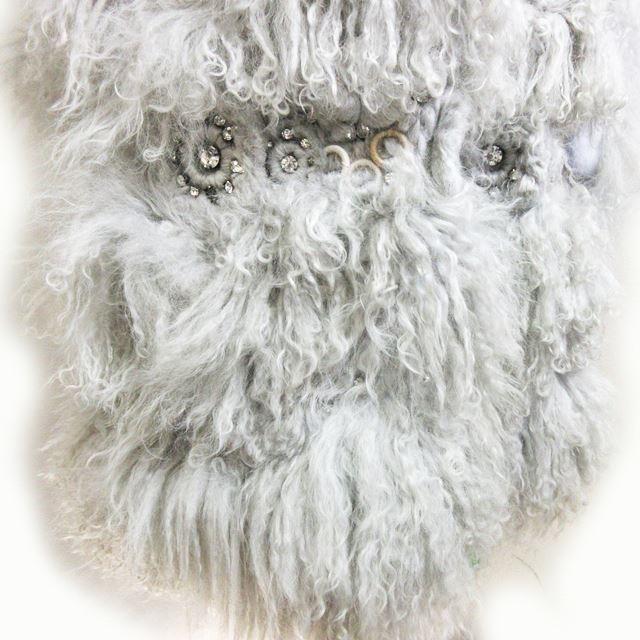 イタリア製 XUOD DOUX 毛皮ヌートリア 切り替えカシミアコート