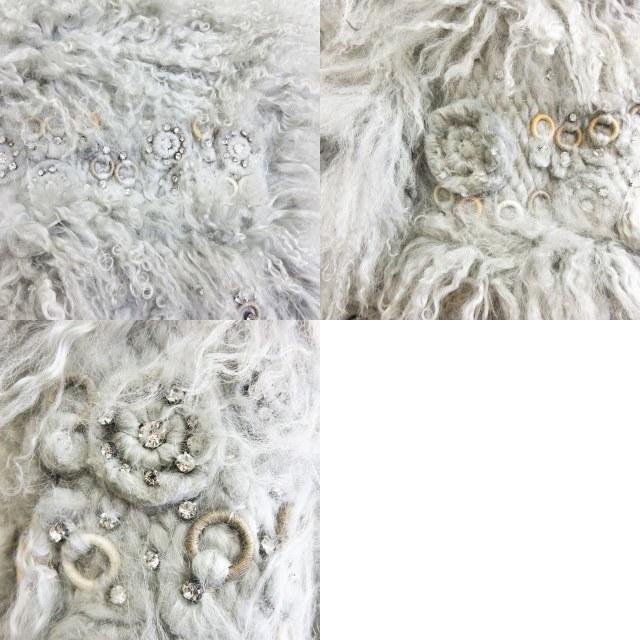 イタリア製 XUOD DOUX 毛皮ヌートリア 切り替えカシミアコート