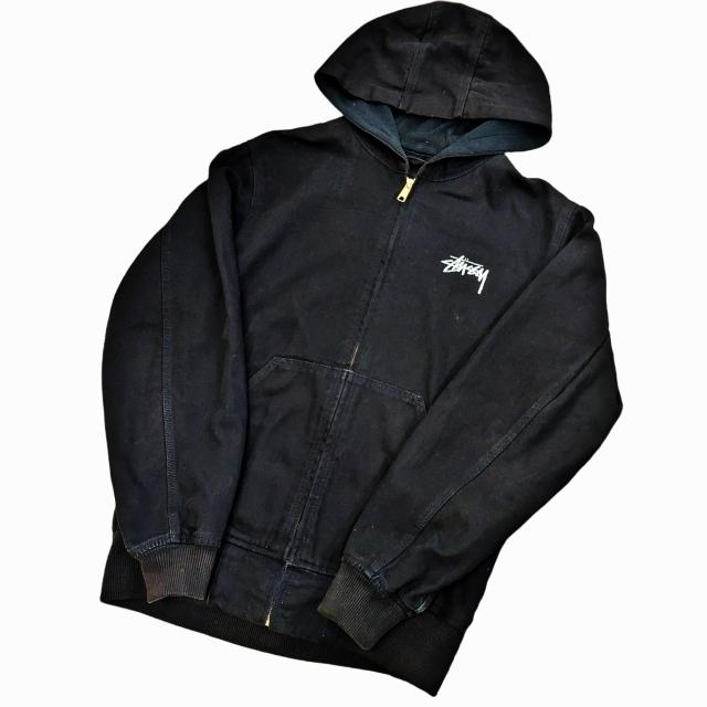 激レア】STUSSY ダック生地 フルジップ ロゴ刺繍パーカー islampp.com
