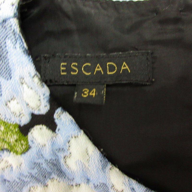 エスカーダ ESCADA 美品 花柄 ワンピース 総柄 ひざ丈 34 約S マルチカラー IBO48 0322 レディース｜vectorpremium｜03