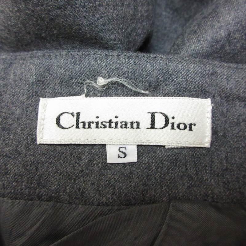 クリスチャンディオール Christian Dior スラックス パンツ ツータック ウール S 灰 グレー IBO48 0317 レディース｜vectorpremium｜03