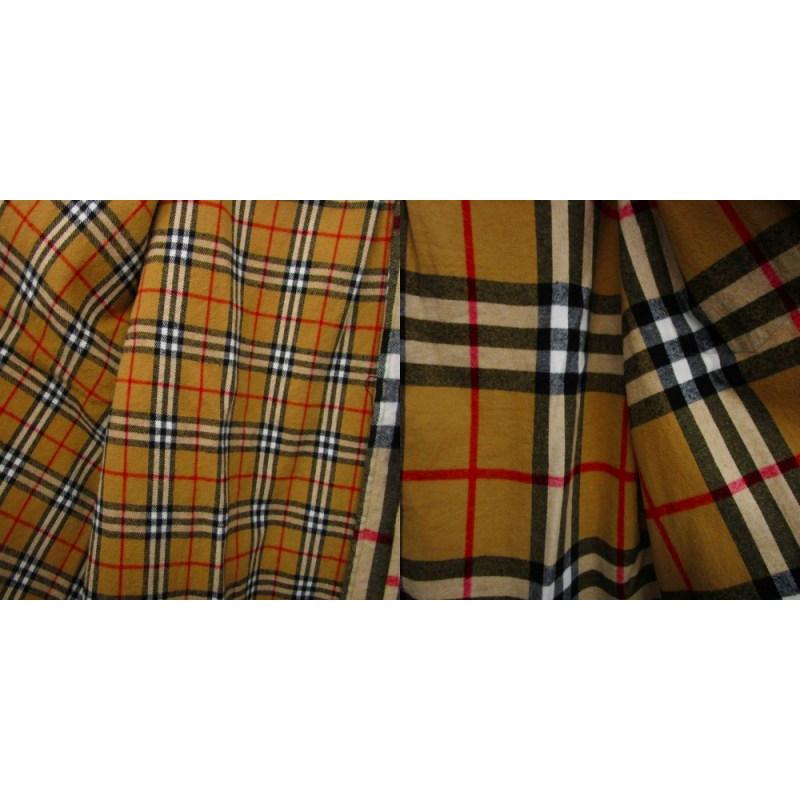 バーバリー ロンドン BURBERRY LONDON 18AW × ゴーシャラブチンスキー ノバチェック フランネルシャツ 長袖 ウール ベージュ系 L ■GY14｜vectorpremium｜08