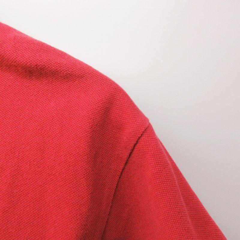 バーバリーズ Burberrys ポロシャツ 半袖 ハーフボタン 刺繍 ロゴ 赤 レッド S 0419 ■GY14 メンズ｜vectorpremium｜04