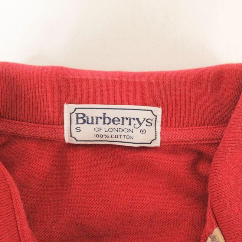 バーバリーズ Burberrys ポロシャツ 半袖 ハーフボタン 刺繍 ロゴ 赤 レッド S 0419 ■GY14 メンズ｜vectorpremium｜08