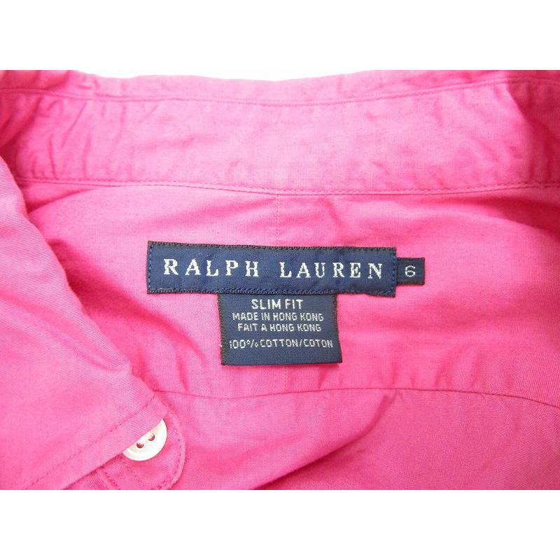 ラルフローレン RALPH LAUREN シャツ 長袖 刺繍 子供服 無地 ピンク 6 120cm相当 ■GY14 メンズ｜vectorpremium｜06
