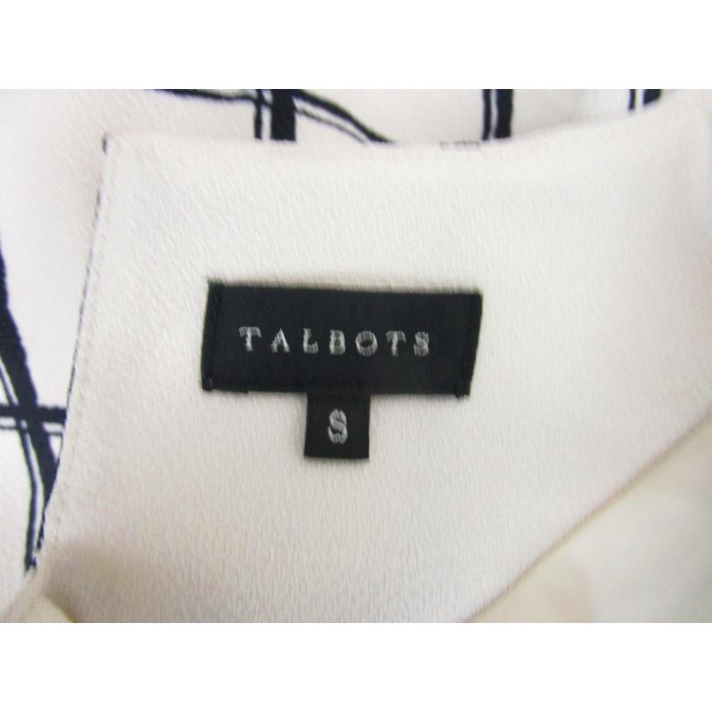 タルボット TALBOTS 美品 ボックスチェック カットソー ブラウス 白×黒 ブラック×ホワイト S レディース｜vectorpremium｜03
