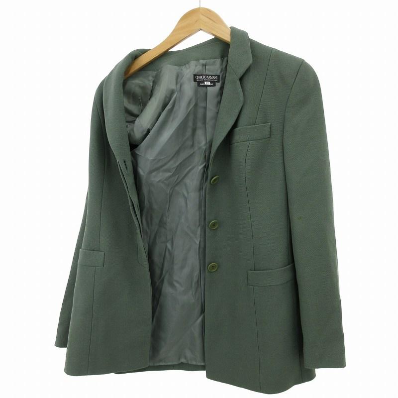 Giorgio Armani テーラードジャケット ダークグリーン　緑 ジョルジオアルマーニ GIORGIO ARMANI テーラードジャケット ブレザー