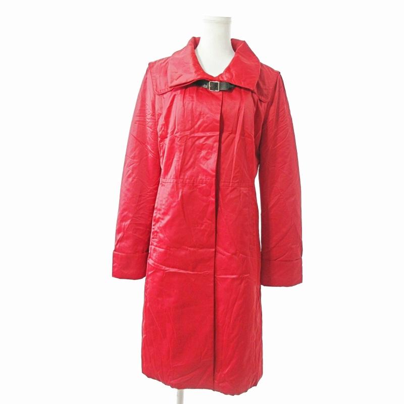 エスカーダ ESCADA 中綿 スタンドカラー コート ジャケット 36 赤 0917  