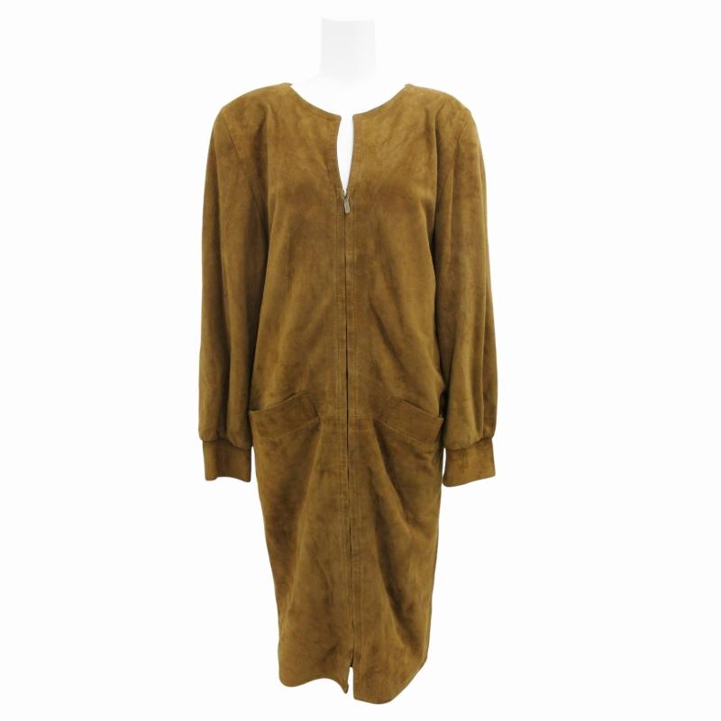 スワヴァ SWAVA 美品 ノーカラーコート ジャケット ひざ丈 英国製  