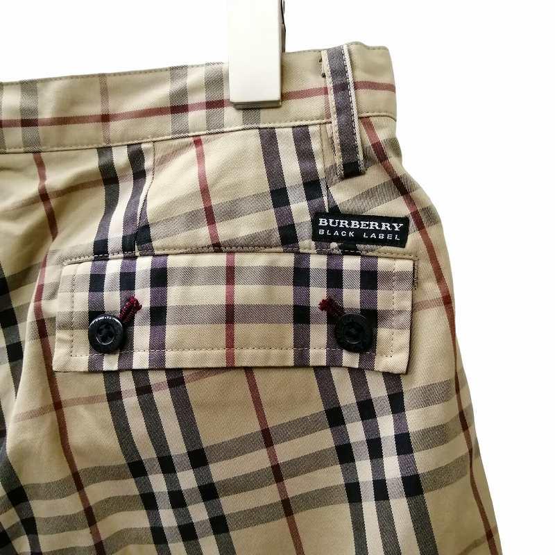 BURBERRY BLACK LABEL / ショートパンツ/76/コットン/BEG/チェック/BMS70-912-47 BURBERRY BLACK LABEL（バーバリーブラックレーベル） ショートパンツ