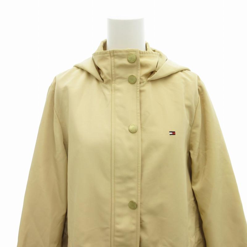 【トミーフィルフィガー】トレンチコート　未使用品　裏地ストライプ　赤　M トミーフィルフィガー】トレンチコート 未使用品 裏地ストライプ