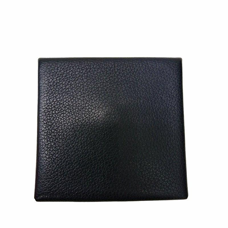 エルメス HERMES バスティア レザー コインケース 紺 ネイビー 