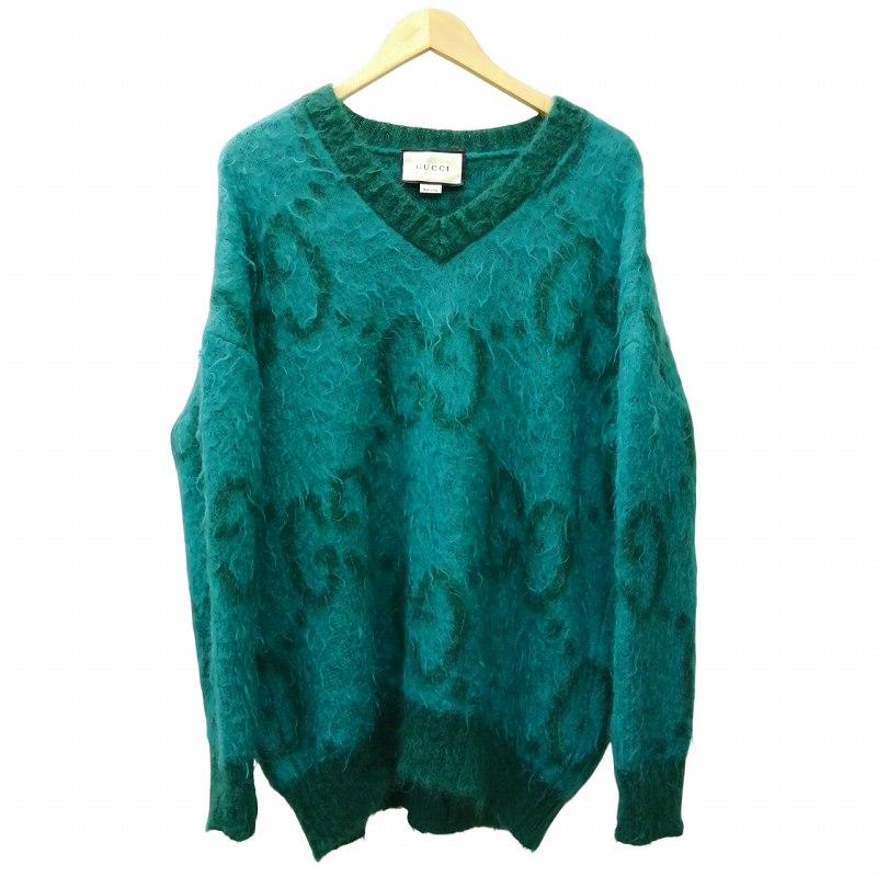 GUCCI（グッチ） 美品 21AW GG柄 リバーシブル モヘヤ ニット セーター 
