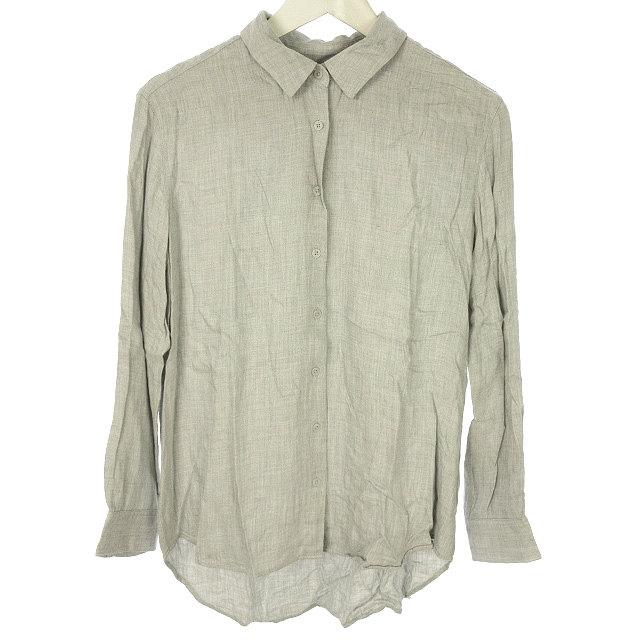 中古 ユニクロ Uniqlo ブラウス シャツ M ライトグレー 長袖 トップス レディース ベクトル 古着 051 ブランド古着販売のベクトル 通販 Yahoo ショッピング