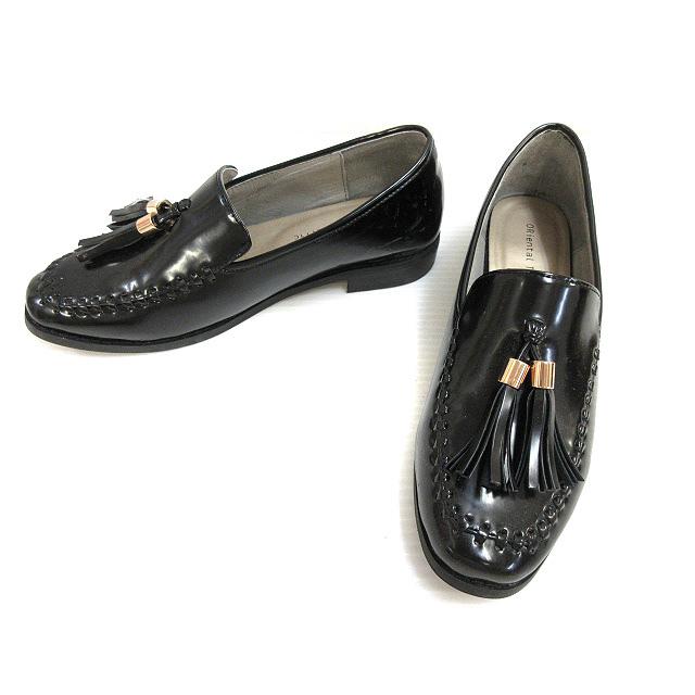 中古 オリエンタルトラフィック Oriental Traffic タッセル ステッチ ローファー スクエアトゥ 35 0 ブラック 黒 シューズ 靴 レディース ベクトル 古着 051 ブランド古着販売のベクトル 通販 Yahoo ショッピング