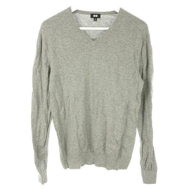 中古 ユニクロ Uniqlo カシミヤ混 ニット セーター M グレー 灰色 Vネック 長袖トップス トップス メンズ ベクトル 古着 051 ブランド古着販売のベクトル 通販 Yahoo ショッピング