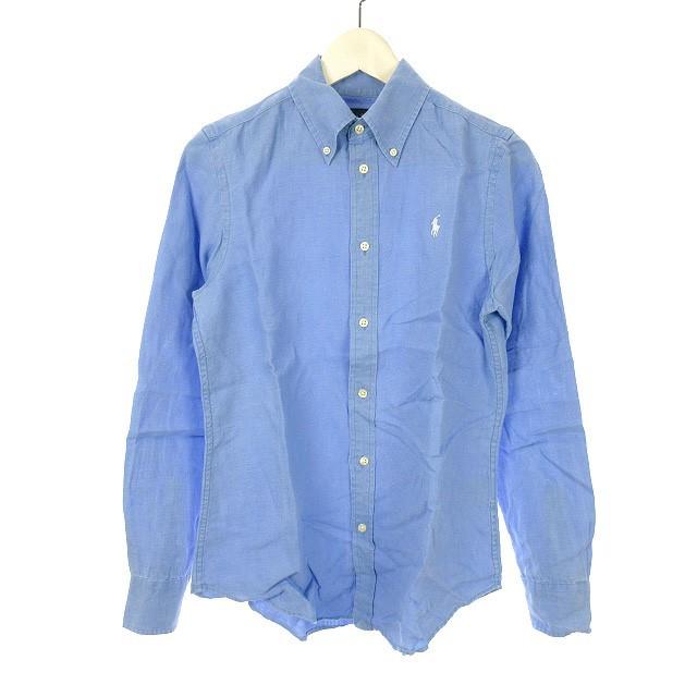中古 ポロ ラルフローレン Polo Ralph Lauren リネン ボタンダウン シャツ ブラウス S ブルー 青 トップス 長袖 麻 レディース ベクトル 古着 051 ブランド古着販売のベクトル 通販 Yahoo ショッピング