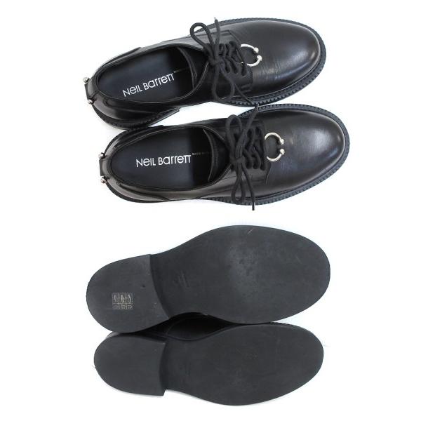 New限定品 ニールバレット Neil Barrett ピアス ダービー シューズ 39 ブラック 黒 Pierced Punk Leather Derby レザー 革靴 メンズ ベクトル 古着 無料長期保証 Atempletonphoto Com