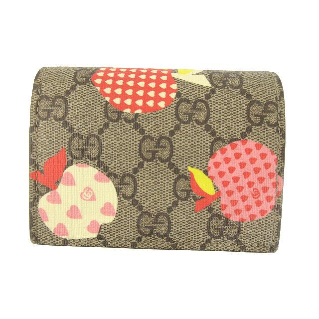 グッチ GUCCI GGスプリーム レ ポム カードケース ウォレット 2つ折り