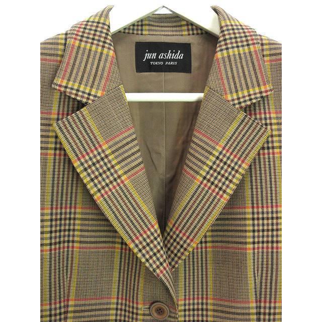 ジュンアシダ チェック テーラード ジャケット 9 ベージュ系 2020年