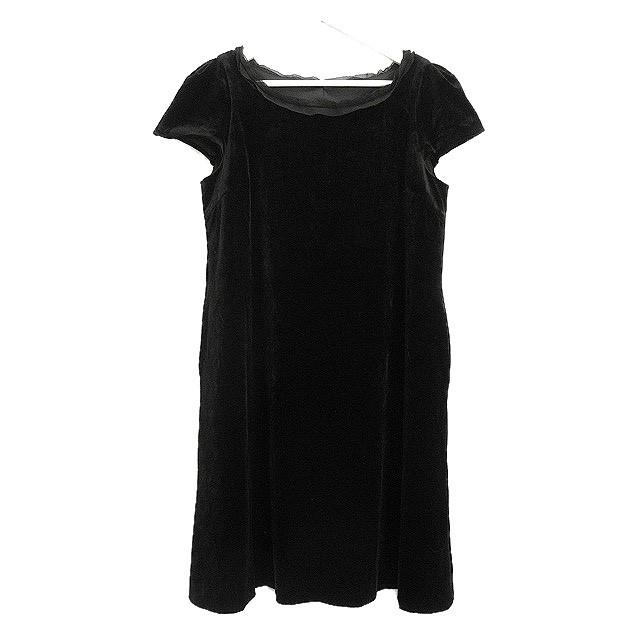 フォクシー VELOUR NOIR by FOXEY NEW YORK Aライン ベロア ドレス 