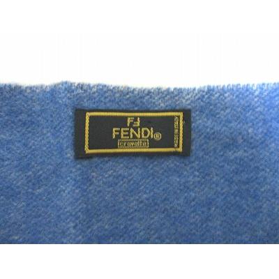 フェンディ FENDI マフラー ウール イタリア製 ブルー グレー ☆AA★ メンズ レディース｜vectorpremium｜02