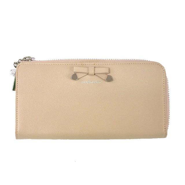 JILL STUART ジルスチュアート 長財布 リボン ラメ レザー ピンク 