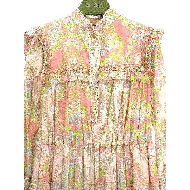 未使用品 グッチ GUCCI フローラル プリント コットン モスリン 