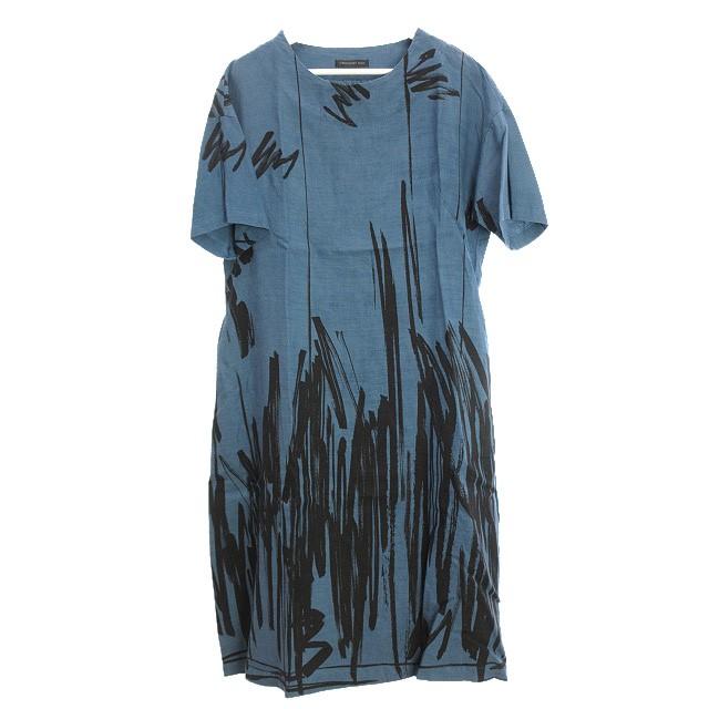 クレッシェント CRESCENT DUO ワンピース リネン プリント ロング M  