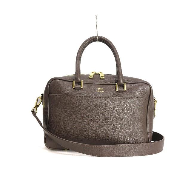 マニュエルミラノ Manuel MILANO レザーバッグ ブラウン 2way 2024SS 