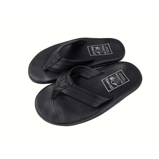 アイランドスリッパ ISLAND SLIPPER レザー サンダル 黒 ブラック 5 