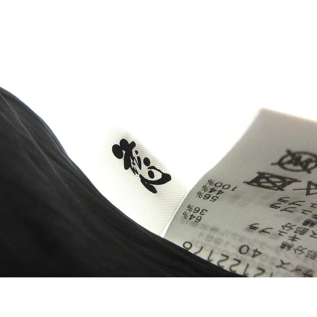 ジウ 慈雨 ジャガード 変形 スカート 40 ブラック 黒 グレー 2022年