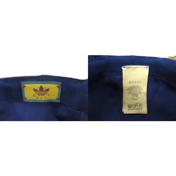 GUCCI グッチ ×adidas アディダス コラボ ダブルバイザー キャップ