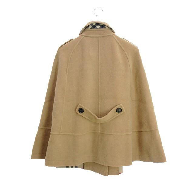 バーバリー ロンドン 裏ノバチェック ウール ダッフル ポンチョ