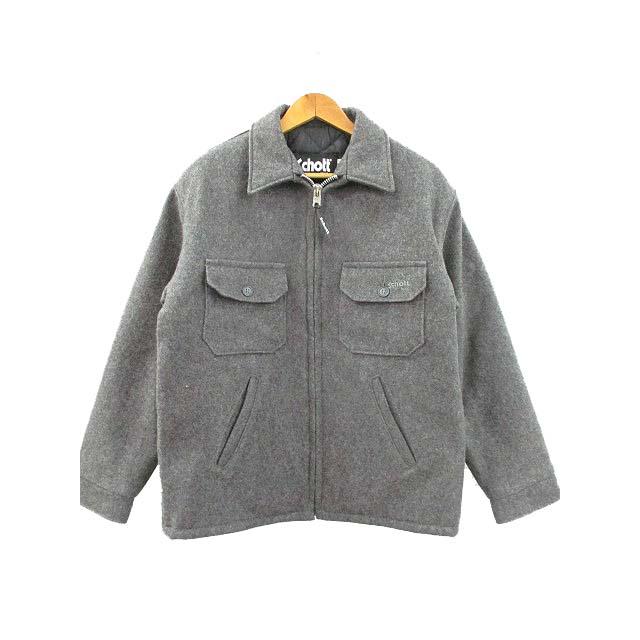 ショット SCHOTT ウールジャケット アウター コート USA製 グレー 40