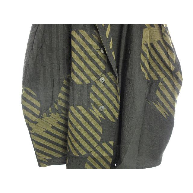 美品 センソユニコ慈雨前開きジレチュニック変形アシンメトリー黒40