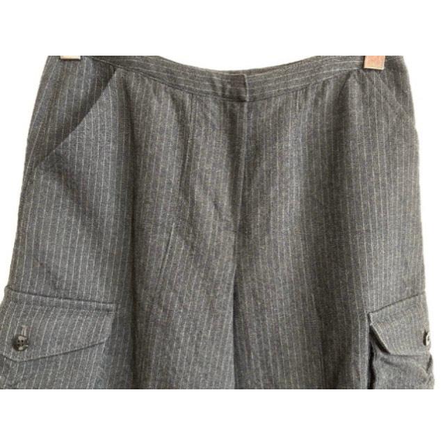 センソユニコ Senso unico カーゴ パンツ 38 ハーフ丈 ピンストライプ 