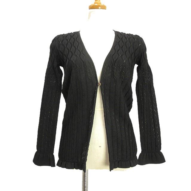 サルヴァトーレフェラガモ ロゴ カーディガン 定番 ネイビー コットン