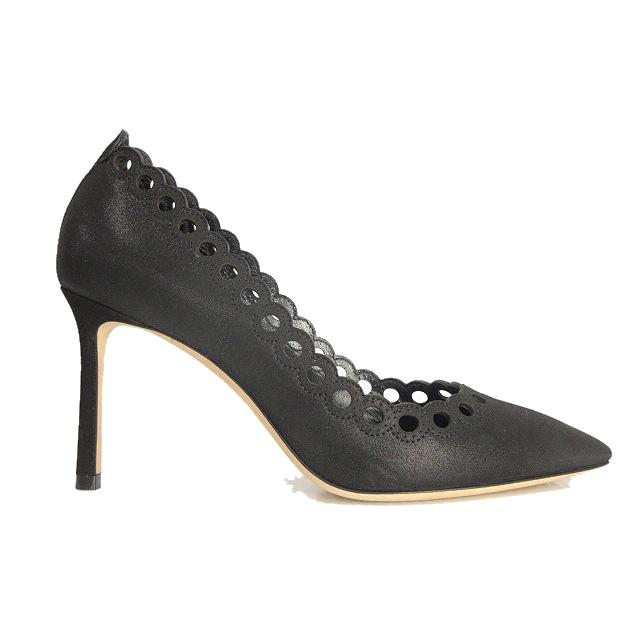 ジミーチュウ JIMMY CHOO パンプス スカラップ ROMY 85 ブラック 黒 
