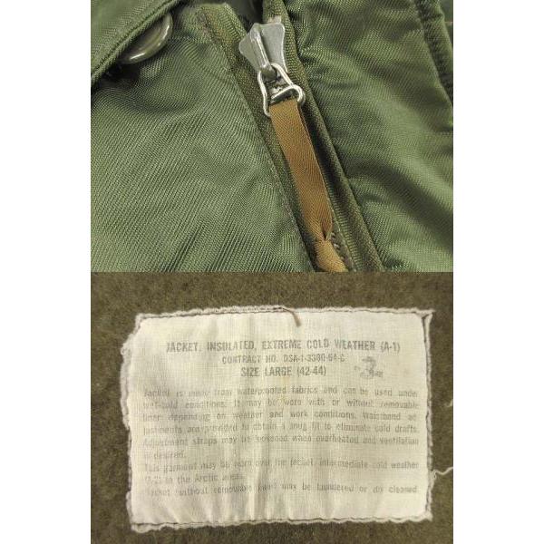 米軍実物 A-1 デッキジャケット 60s Lサイズ ビンテージ 貴重 完品 60s 米軍実物 U.S.NAVY A-1 コールドウェザー フード