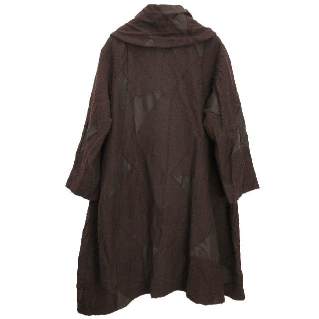 美品 慈雨 センソユニコ コットンジャガード 変形 ロングスカート 40 L センソユニコ 慈雨 コットンジャガード変形ロングスカート 40 L 黒系