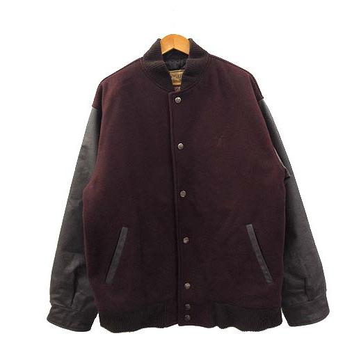 【中古】90s MONDETTA スタジャン Cabela's 刺繍 レザー切替 OLD ダークブラウン L メンズ 90s MONDETTA スタジャン Cabela's 刺繍 レザー切替 OLD ダーク