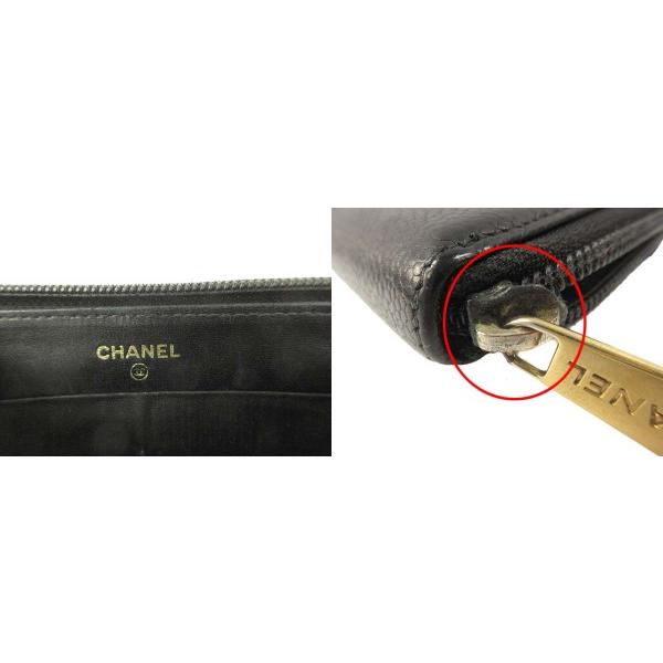CHANEL（シャネル） 長財布 キャビアスキン ラウンドジッパー ココ