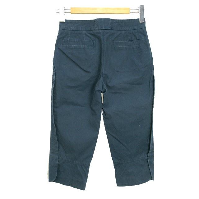 LOUIS VUITTON ルイヴィトン コットン クロップド パンツ 34 ネイビー  