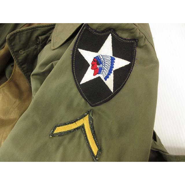 ヴィンテージ VINTAGE U.S.ARMY M-1945 40s オーバーコート トレンチコート ライナー付 将校用 オリーブ 38R メンズの画像