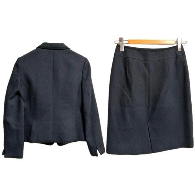 美品＊23区 ウールセットアップ 38 ネイビー 千鳥格子柄 シルク