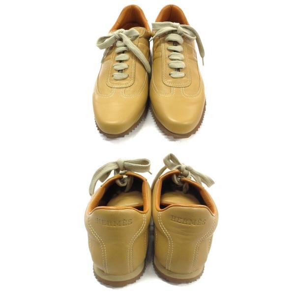 HERMES（エルメス） クイック スニーカー レザー 34.5 キャメル系 